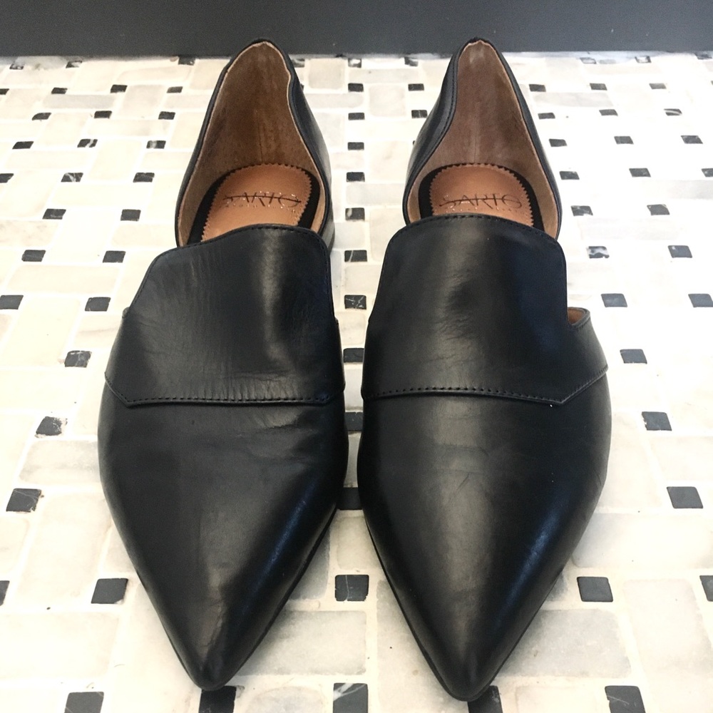 NEW Leather Franco Sarto Flats Loafer w/Heel